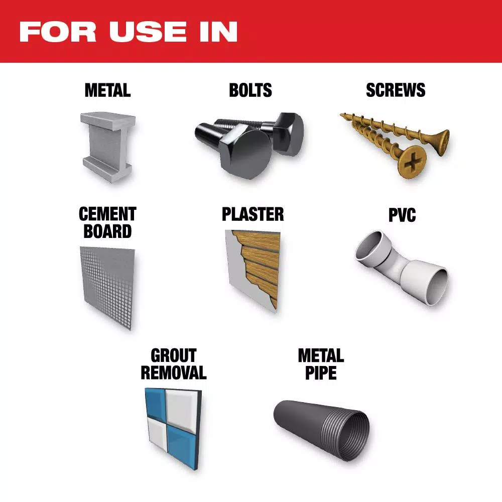 Oscillating Tool Attachments Milwaukee 1-3/8 In. Carbide Universal Fit Extreme Metal Cutting Oscillating Multi-Tool Blade (5-Pack) - Image 2