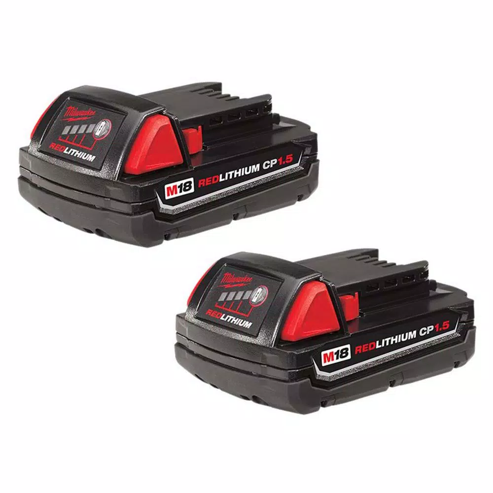Power Tool Batteries Milwaukee M18 18-Volt Lithium-Ion Compact Battery Pack 1.5Ah (10-Pack)