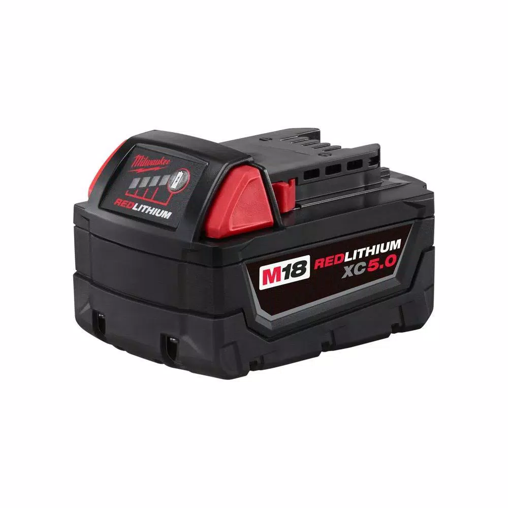 Power Tool Batteries Milwaukee M18 18-Volt Lithium-Ion XC Extended Capacity 5.0Ah Battery Pack (2-Pack) - Image 3