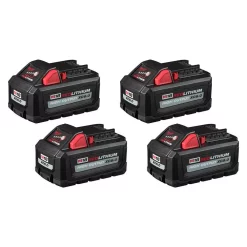 Power Tool Batteries Milwaukee M18 18-Volt Lithium-Ion High Output 6.0Ah Battery Pack (4-Pack)