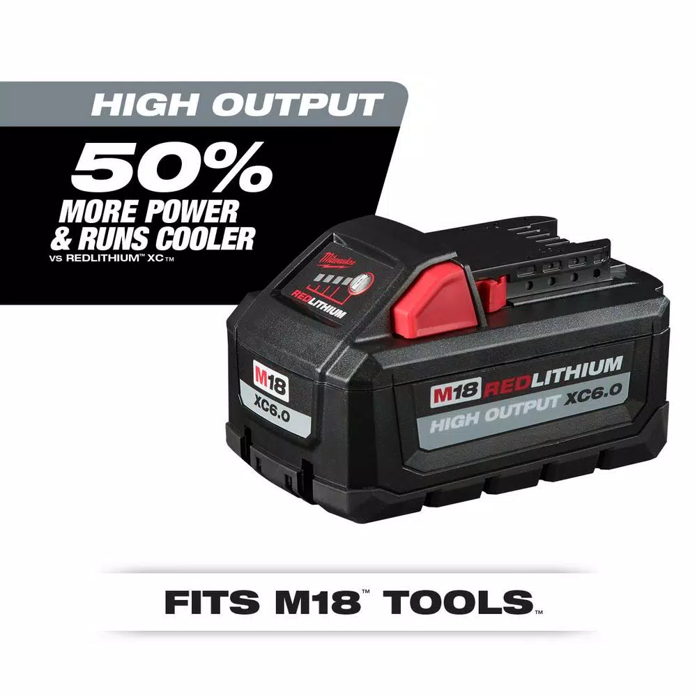 Power Tool Batteries Milwaukee M18 18-Volt Lithium-Ion High Output 6.0Ah Battery Pack (4-Pack) - Image 2
