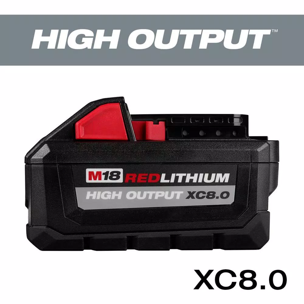 Power Tool Batteries Milwaukee M18 18-Volt Lithium-Ion HIGH OUTPUT XC 8.0 Ah Battery