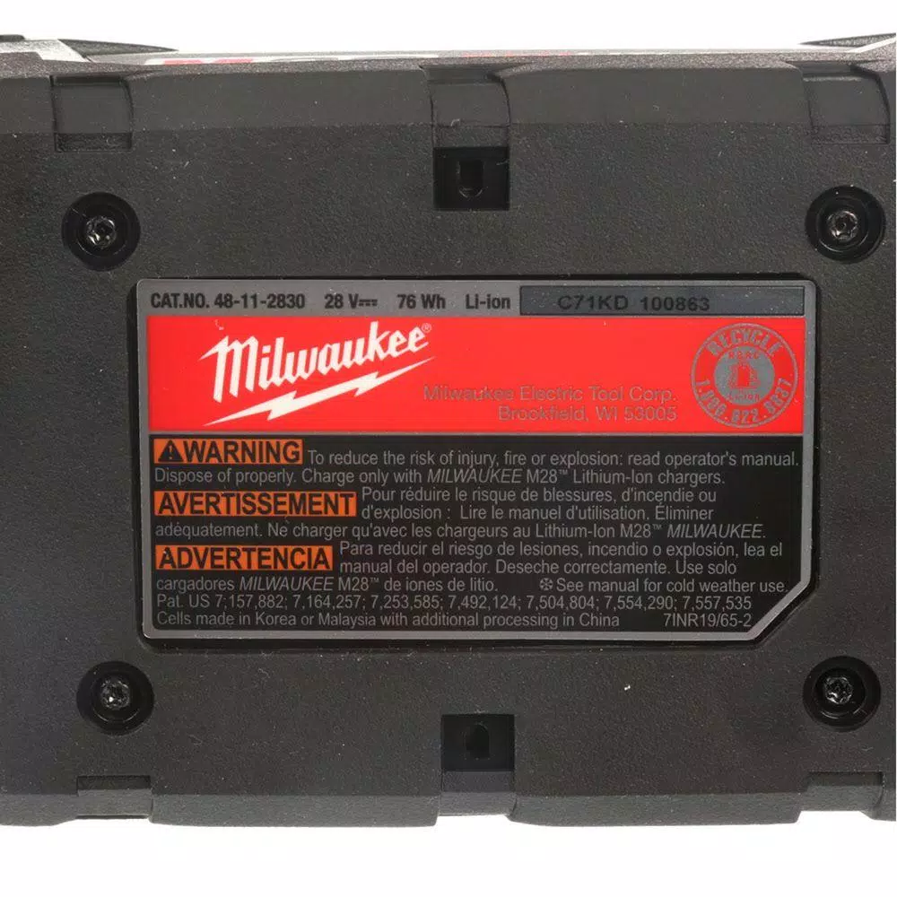 Power Tool Batteries Milwaukee M28 28-Volt Lithium-Ion XC Extended Capacity Battery Pack 3.0Ah - Image 5