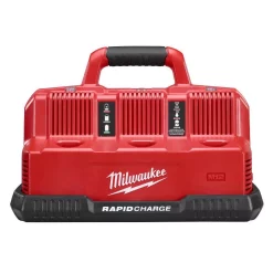 Power Tool Battery Chargers Milwaukee M12 And M18 12-Volt/18-Volt Lithium-Ion Multi-Voltage 6-Port Sequential Rapid Battery Charger (3 M12 And 3 M18 Ports)