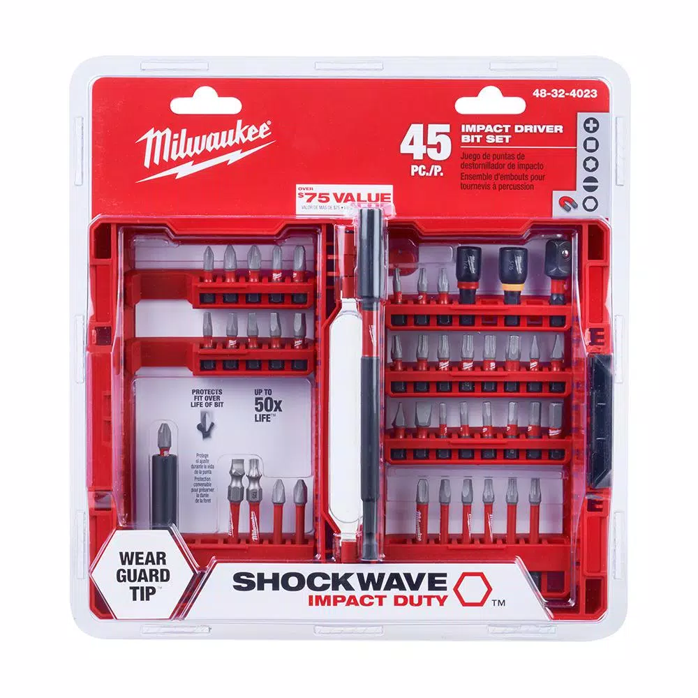 Drill Bits Milwaukee SHOCKWAVE Impact Duty Steel Driver Bit Set (45-Piece) - Image 3