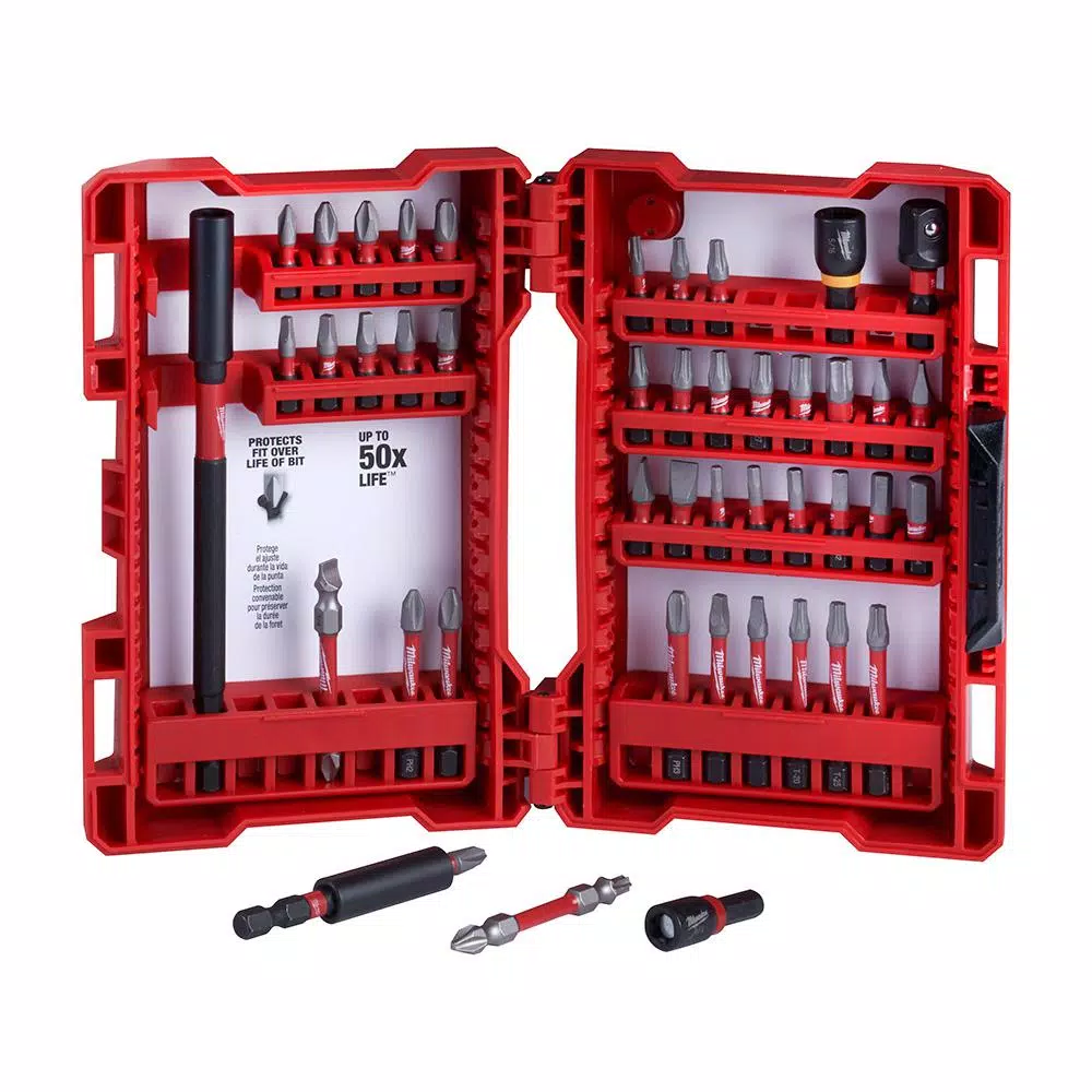 Drill Bits Milwaukee SHOCKWAVE Impact Duty Steel Driver Bit Set (45-Piece)