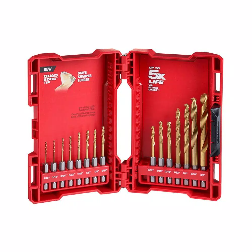 Drill Bits Milwaukee Shockwave Impact Duty Driver Bit Set (50-Piece) With Titanium Shockwave Drill Bit Kit (15-Piece) - Image 8