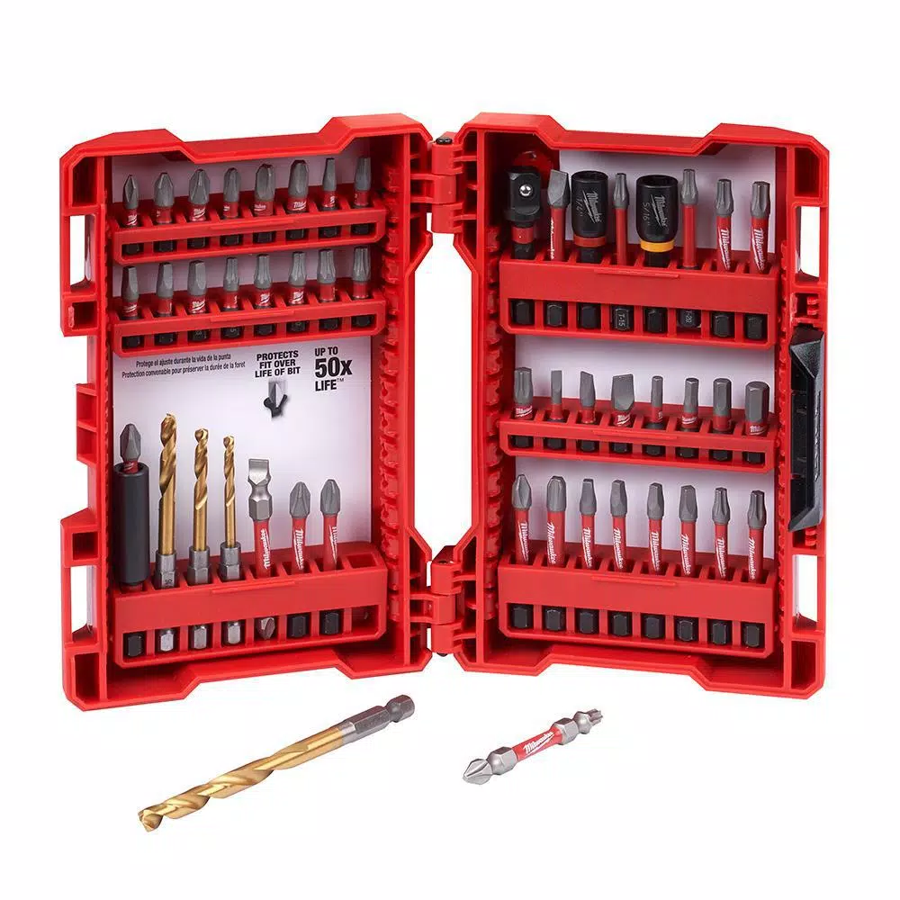 Drill Bits Milwaukee Shockwave Impact Duty Driver Bit Set (50-Piece) With Titanium Shockwave Drill Bit Kit (15-Piece) - Image 4