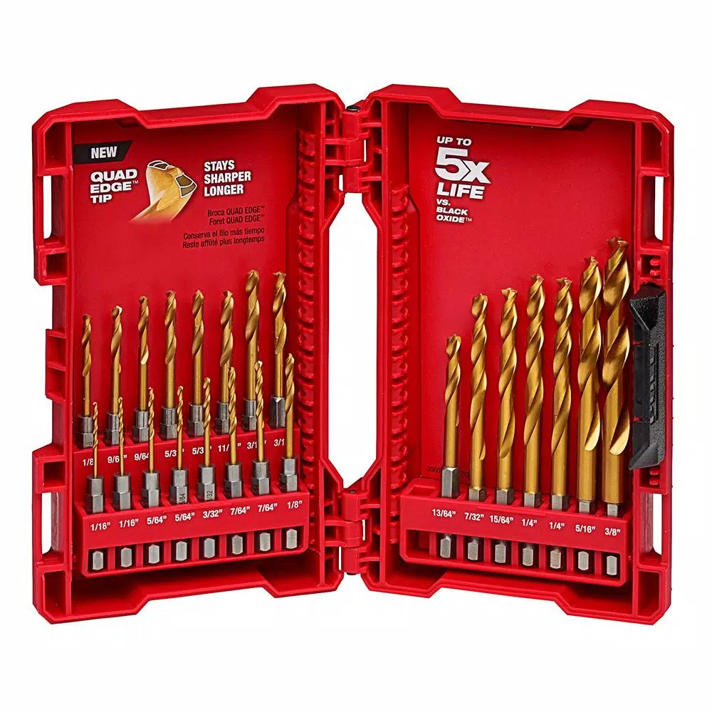 Drill Bits Milwaukee SHOCKWAVE Impact Duty Driver Steel Bit Set With Titanium Drill Bit Set And Deep Well Impact Socket Set (81-Piece) - Image 10