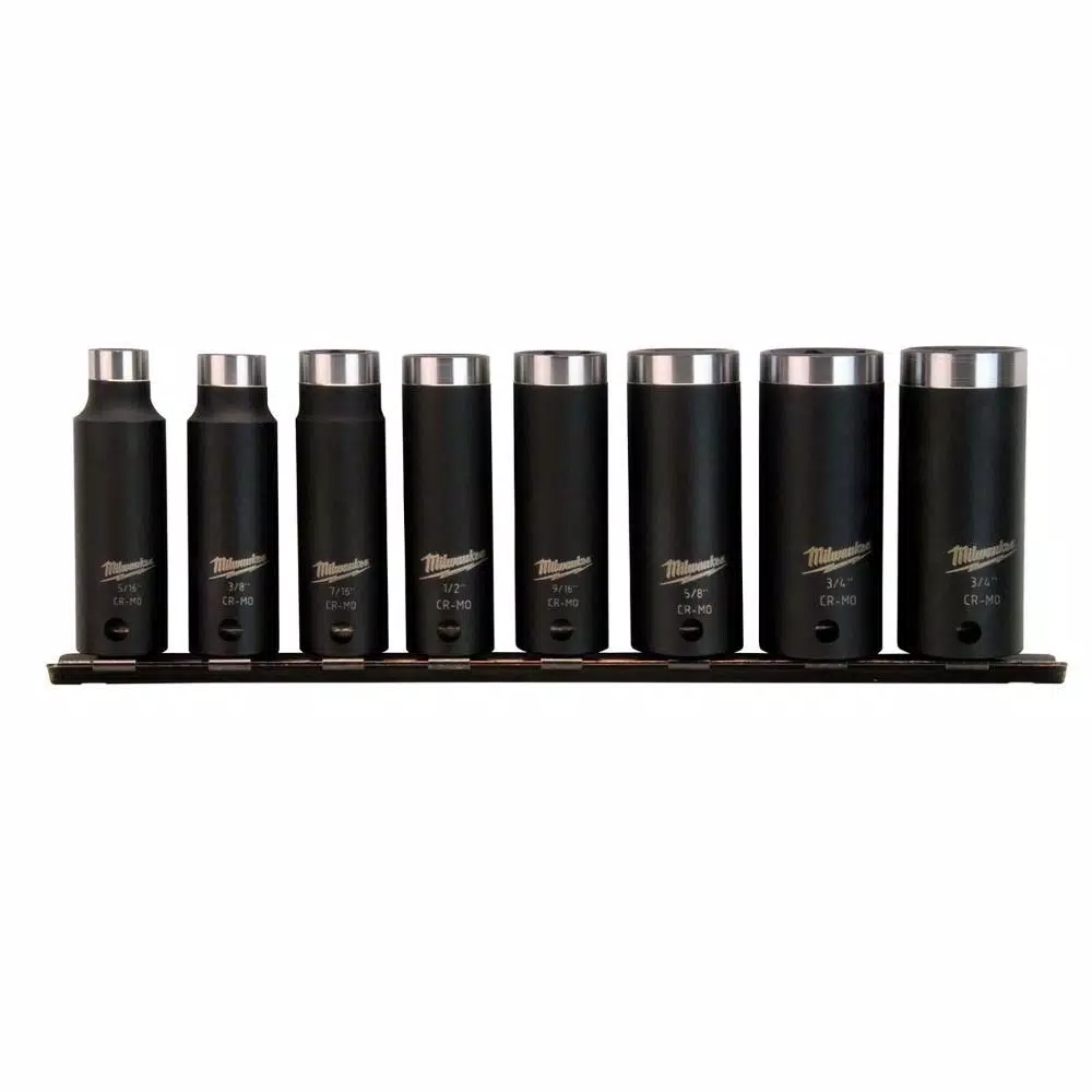 Drill Bits Milwaukee SHOCKWAVE Impact Duty Driver Steel Bit Set With Titanium Drill Bit Set And Deep Well Impact Socket Set (81-Piece) - Image 11