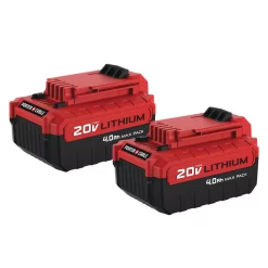 Power Tool Batteries Porter-Cable 20-Volt MAX 4.0 Ah Lithium-Ion Battery Pack (2-Pack)