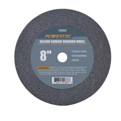 Abrasives POWERTEC 8 In. X 1 In. X 5/8 In. 60 Grit Silicon Carbide Grinding Wheel