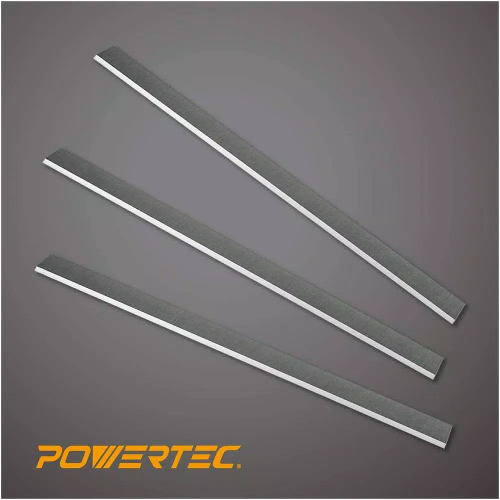 Woodworking Tool Accessories POWERTEC 15 In. High-Speed Steel Planer Knives For Grizzly G0453 (Set Of 3) - Image 4