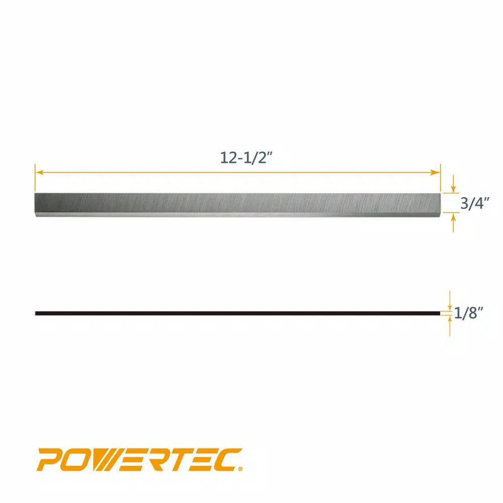Woodworking Tool Accessories POWERTEC 12-1/2 In. High-Speed Steel Planer Knives For Craftsman 233780 (Set Of 2) - Image 3