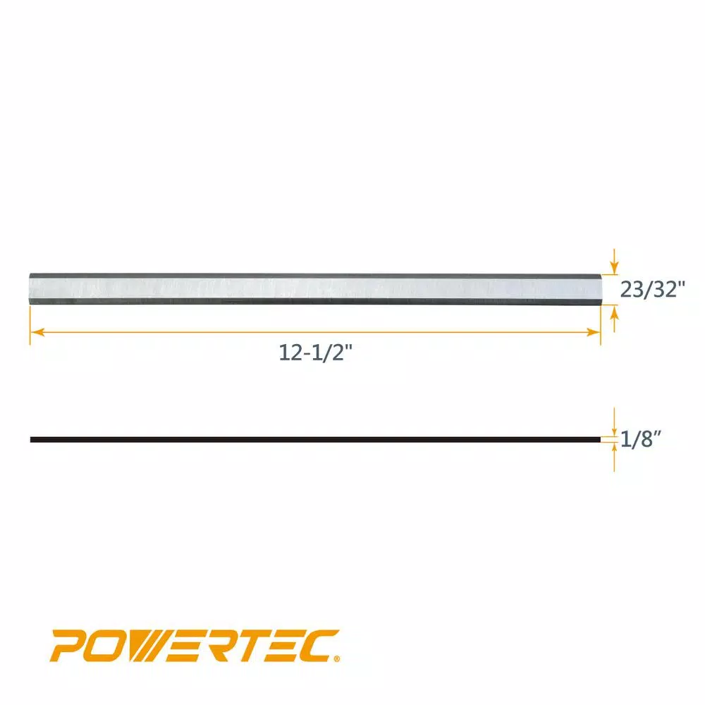 Woodworking Tool Accessories POWERTEC 12-1/2 In. High-Speed Steel Planer Knives For Craftsman 233780 (Set Of 2) - Image 3