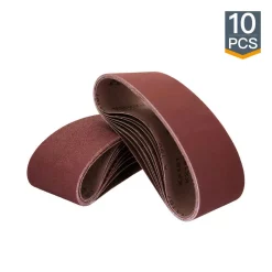 Abrasives POWERTEC 3 In. X 18 In. 100-Grit Aluminum Oxide Sanding Belt (10-Pack)