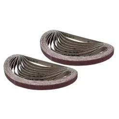 Abrasives POWERTEC 1/2 In. X 18 In. 40-Grit Aluminum Oxide Sanding Belt (20-Pack)