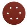 Abrasives POWERTEC 6 In. 80-Grit Aluminum Oxide Hook And Loop 6-Hole Disc (25-Pack)