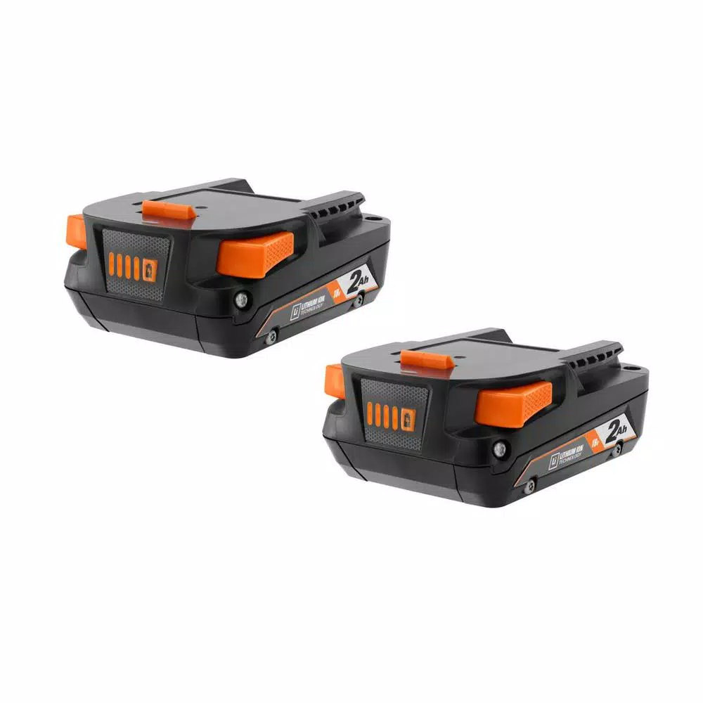 Power Tool Batteries RIDGID 18V Compact Lithium-Ion Battery 2-Pack