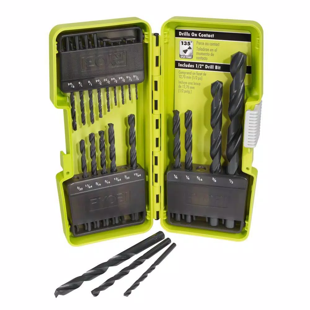 Drill Bits RYOBI Black Oxide Drill Bit Set (21-Piece) With BONUS 25FT Tape Measure - Image 6
