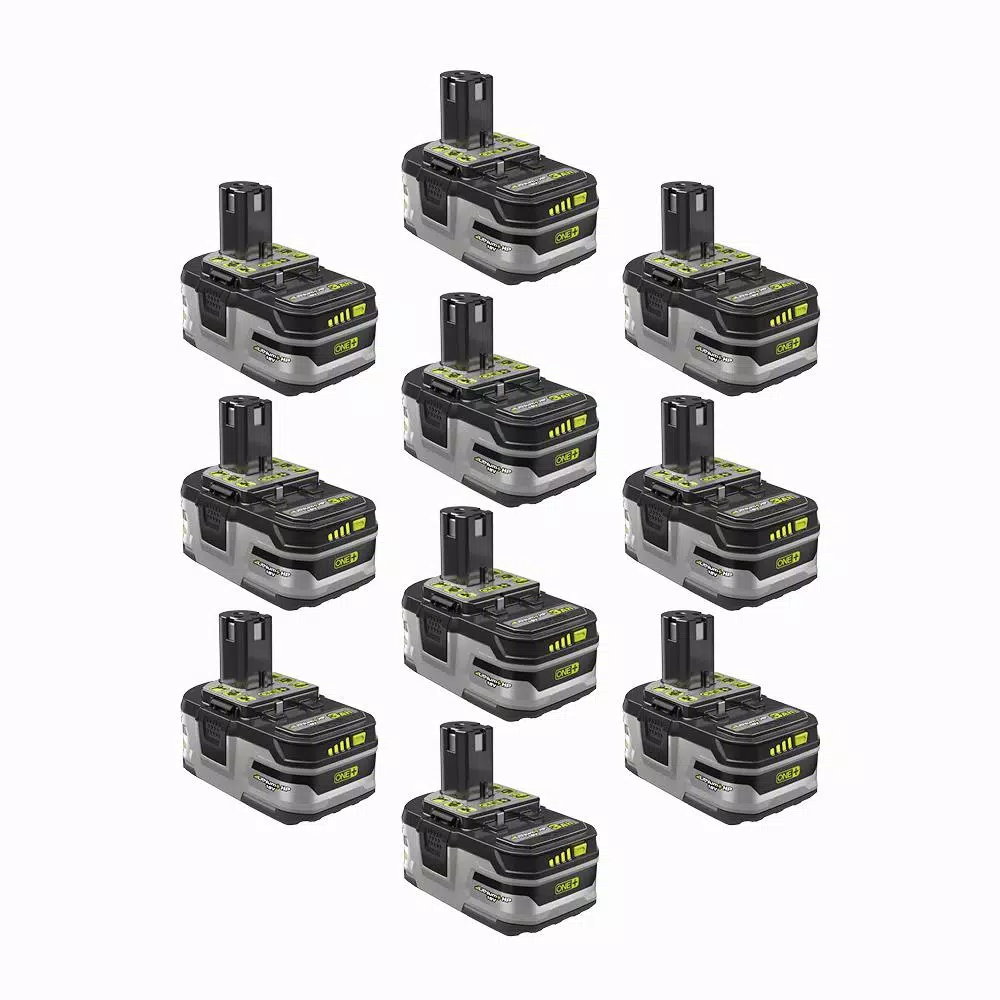 Power Tool Batteries RYOBI 18-Volt ONE+ Lithium-Ion 3.0 Ah LITHIUM+ HP High Capacity Battery (10-Pack)