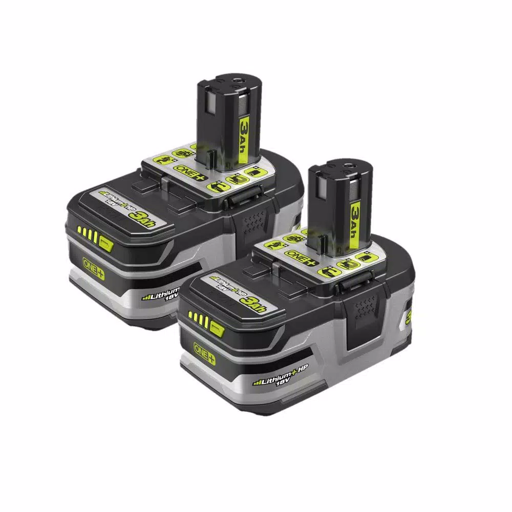 Power Tool Batteries RYOBI 18-Volt ONE+ Lithium-Ion LITHIUM+ HP 3.0 Ah High Capacity Battery (2-Pack)