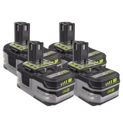 Power Tool Batteries RYOBI 18-Volt ONE+ Lithium-Ion 4.0 Ah LITHIUM+ HP High Capacity Battery 4-Pack