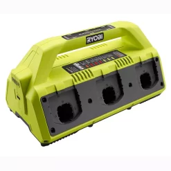 Power Tool Battery Chargers RYOBI 18-Volt ONE+ 6-Port Dual Chemistry IntelliPort SUPERCHARGER With USB Port