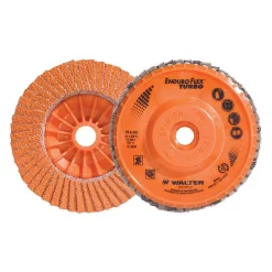 Abrasives WALTER SURFACE TECHNOLOGIES ENDURO-FLEX Turbo 4.5 In. X 5/8-11 In. Arbor GR36/60 Blending Flap Disc (10-Pack)