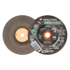Abrasives WALTER SURFACE TECHNOLOGIES Flexcut 4.5 In. X 5/8-11 In. Arbor GR36 Flexible Grinding Wheel For Mill Scale (25-Pack)