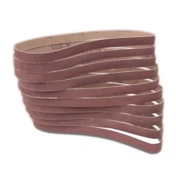 Abrasives WEN 120-Grit 1/2 In. X 18 In. Sanding Belt Sandpaper (10-Pack)