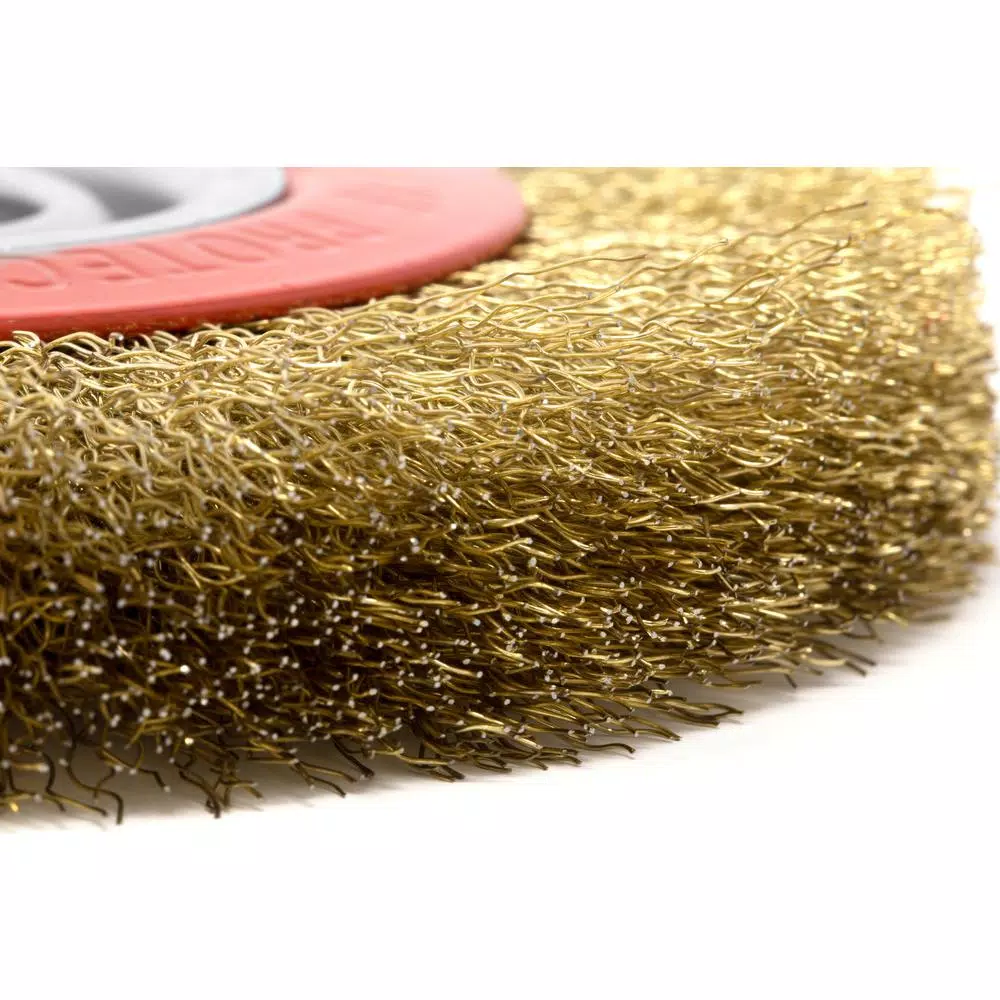 Abrasives WEN 8 In. X 3/4 In. Crimped Steel Bench Wire Wheel With Arbor Adapters - Image 3