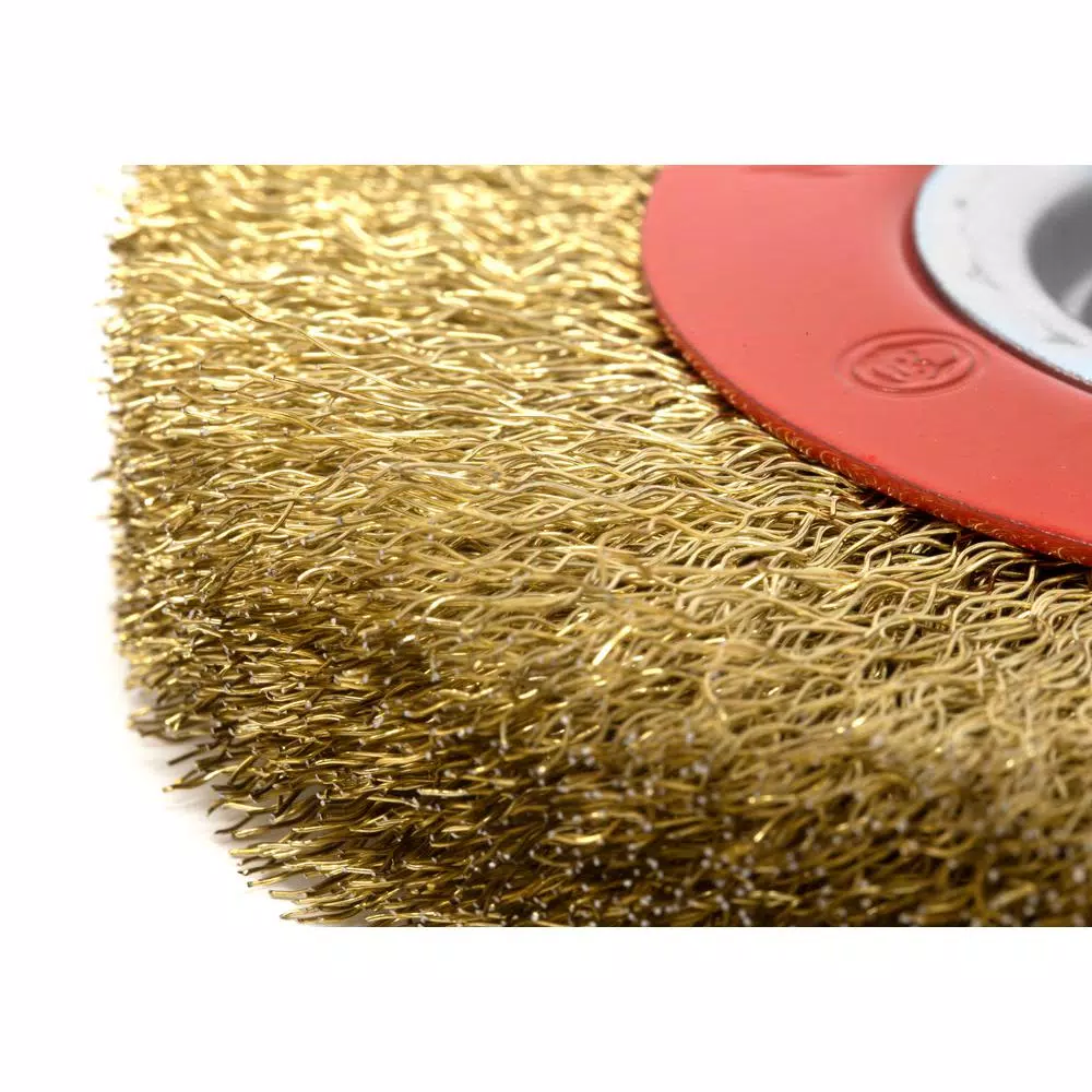 Abrasives WEN 8 In. X 3/4 In. Crimped Steel Bench Wire Wheel With Arbor Adapters - Image 2