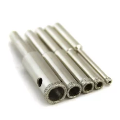 Drill Bits XtremepowerUS 5/32 In. To 1/2 In. Small Size Diamond Dust Hole Saw Set For Glass Marble (5-Piece)