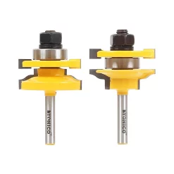 Woodworking Tool Accessories Yonico Rail And Stile Ogee 1/4 In. Shank Carbide Tipped Router Bit Set (2-Piece)