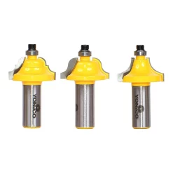 Woodworking Tool Accessories Yonico Edge Forming Small Architectural 1/2 In. Shank Carbide Tipped Router Bit Set (3-Piece)