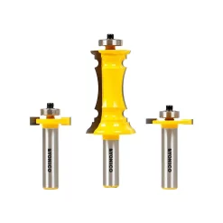 Woodworking Tool Accessories Yonico Miter Frame Molding 1/2 In. Shank Carbide Tipped Router Bit Set (3-Piece)