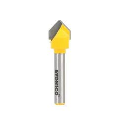 Woodworking Tool Accessories Yonico V-Groove 90° 1/4 In. Shank Carbide Tipped Router Bit